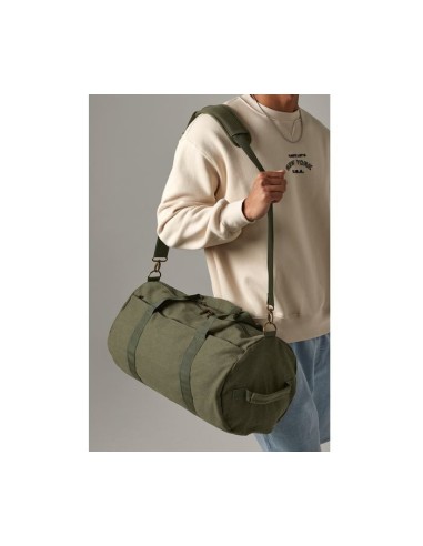 B-BG655-Vintage Canvas Barrel Bag